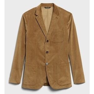 Banana Republic Slim Italian Corduroy Blazer Men 46R Tan Brown Patch Pocket